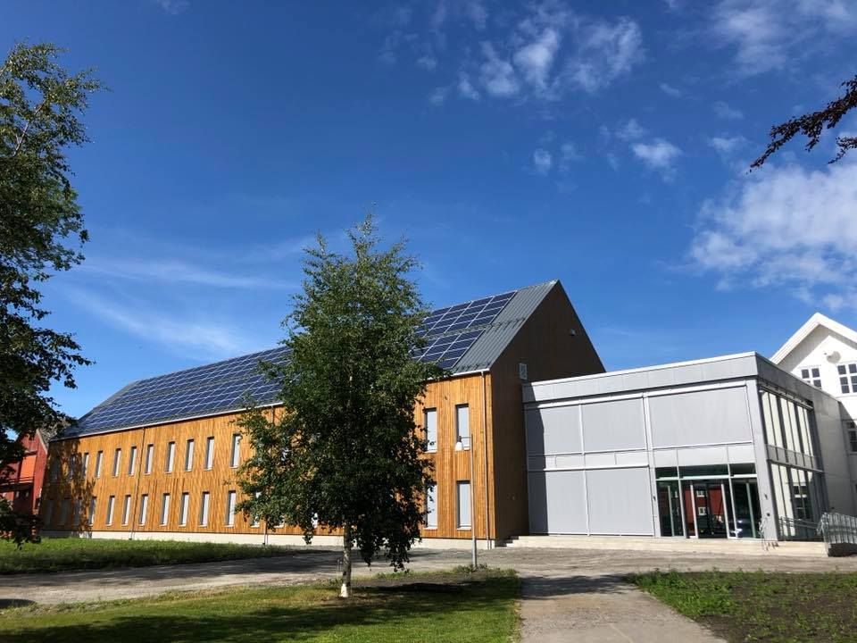 Mære Agricultural School with solar panels